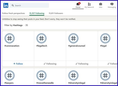 hashtags on LinkedIn 2