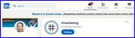 hashtags on LinkedIn 4