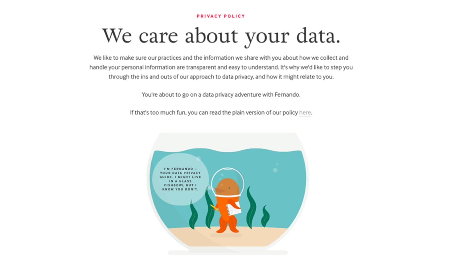 Data Privacy User Experience at August